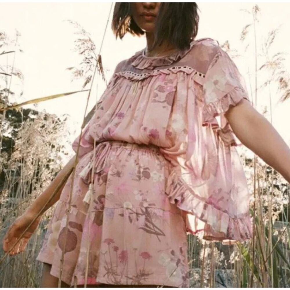 Spell and the Gypsy L pink Wild Bloom blouse - Picture 9 of 9